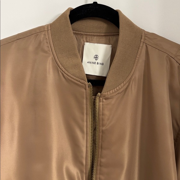 Anine Bing Leon Bomber Jacket in Sepia, Size Small - Picture 7 of 17